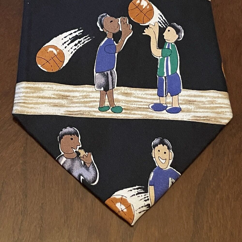 Vintage Save The Children Basketball Free Throws By Anna Age 8 Silk Hand Made